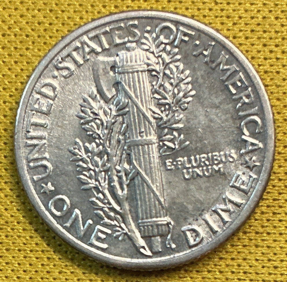 1939 Mercury Dime, Mint State Uncirculated Coin, Store #DE0662