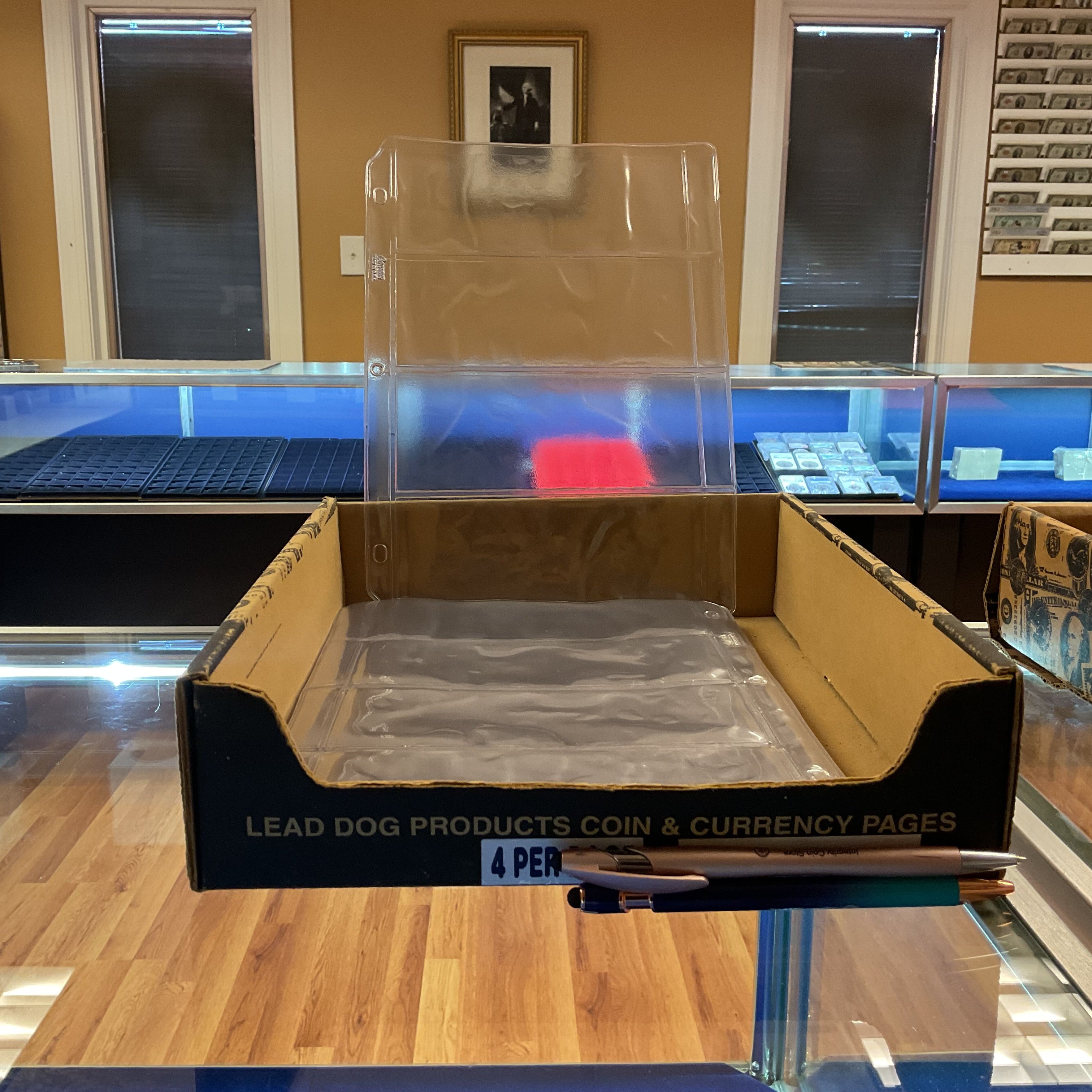 4 Pocket Small Currency Pages, Thumb-Cut Currency Pages, Side Load