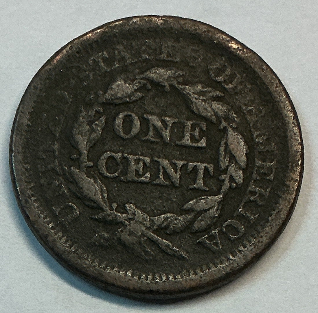 1851 Liberty Head Large Cent.  Affordable About Good Collectible Coin. Store #CT1409