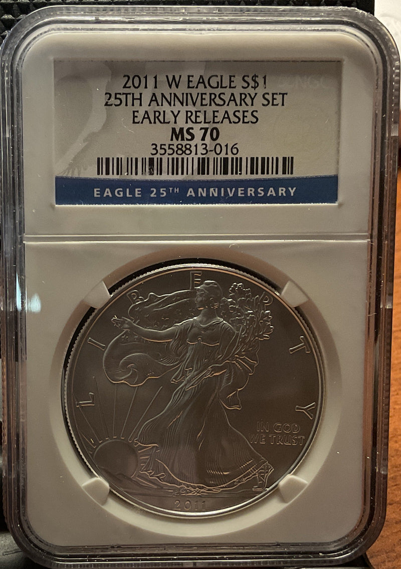 .999 Silver, 1 Troy Ounce, 2011(W) American Silver Eagle, NGC MS-70, Store