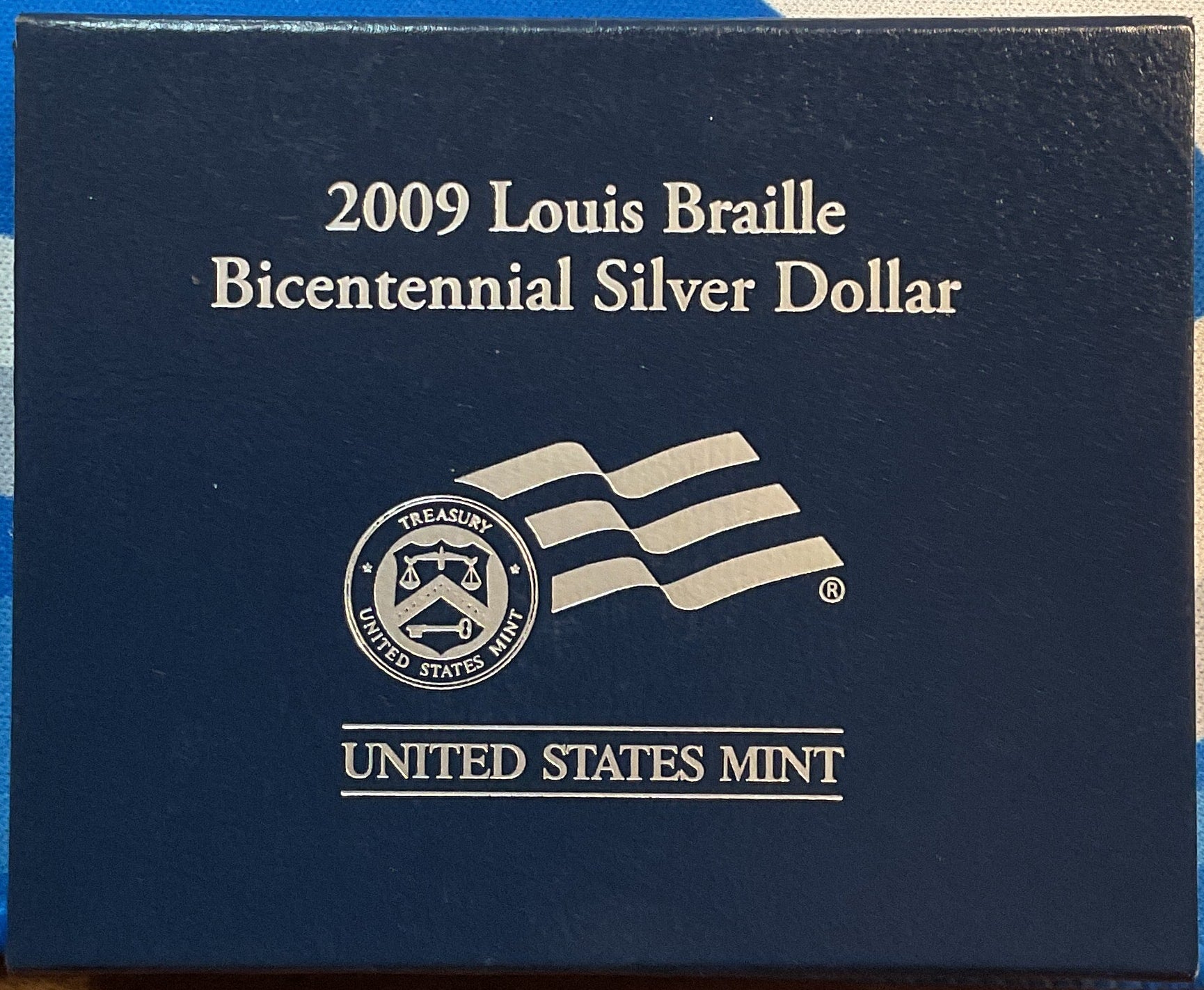 2009 Louis Braille Bicentennial Silver Dollar, U.S. Mint, #PT038