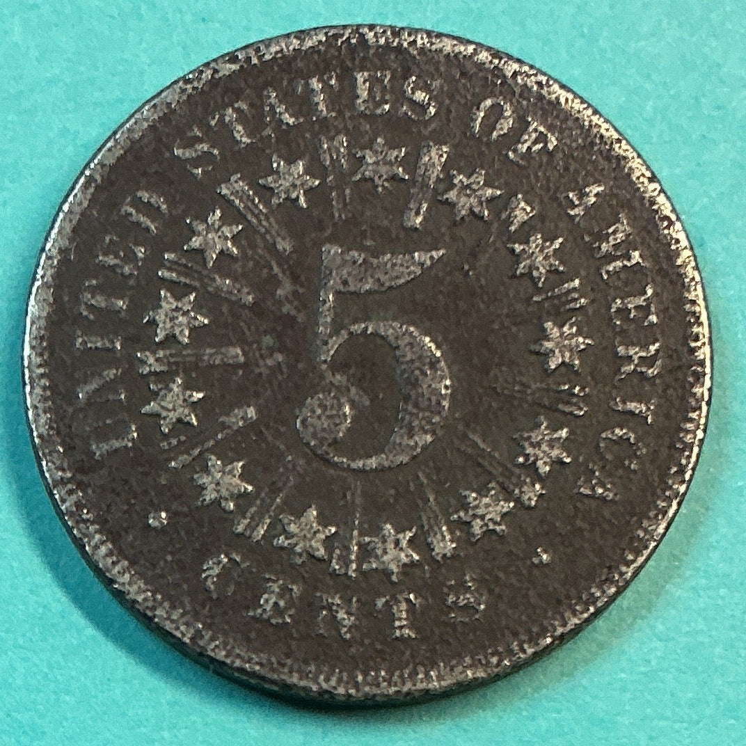 1866 Shield Nickel, Extra Fine+ Circulated Coin, Store #NL095