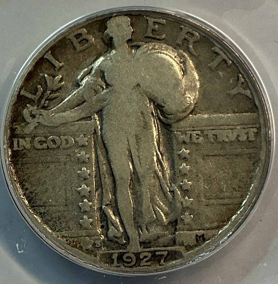 1927-S Standing Liberty Quarter, ANACS VG-8, Store #QR1628