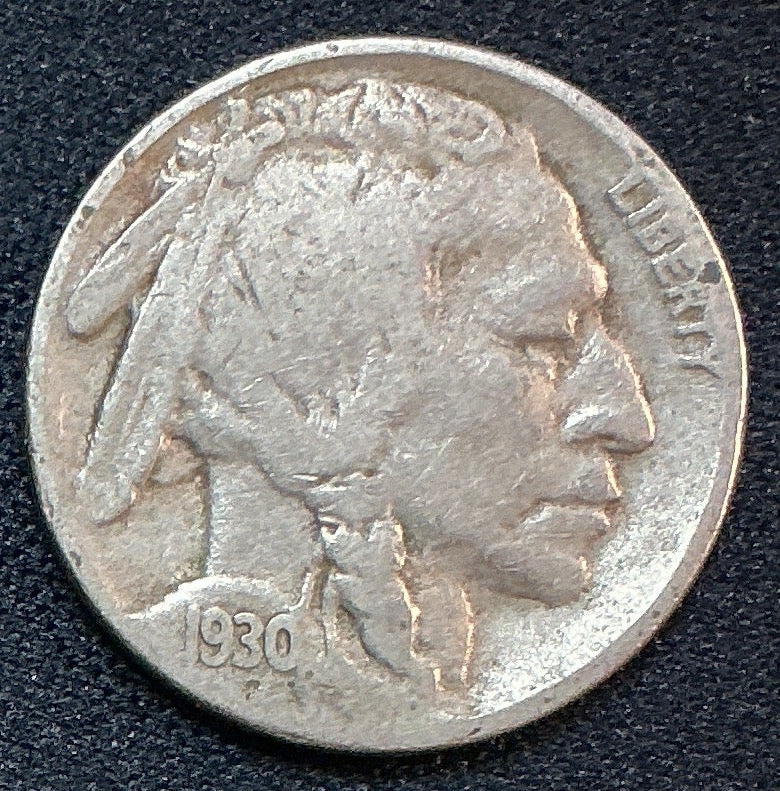 1930-S Buffalo Nickel, Very Good Circulated Coin, Store #NL1091