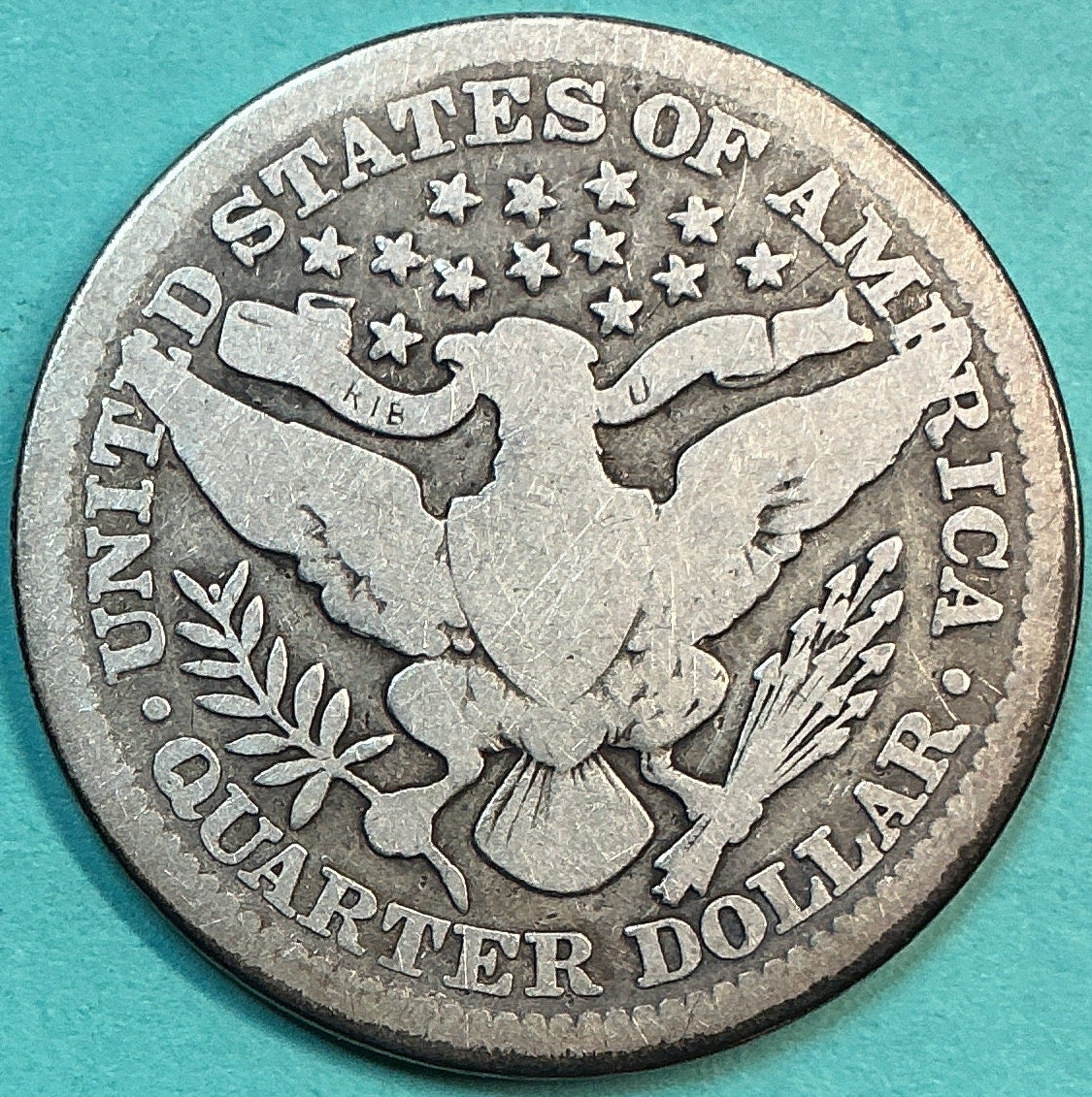 1913 Barber Quarter., Good Circulated Details., Store#QR1311