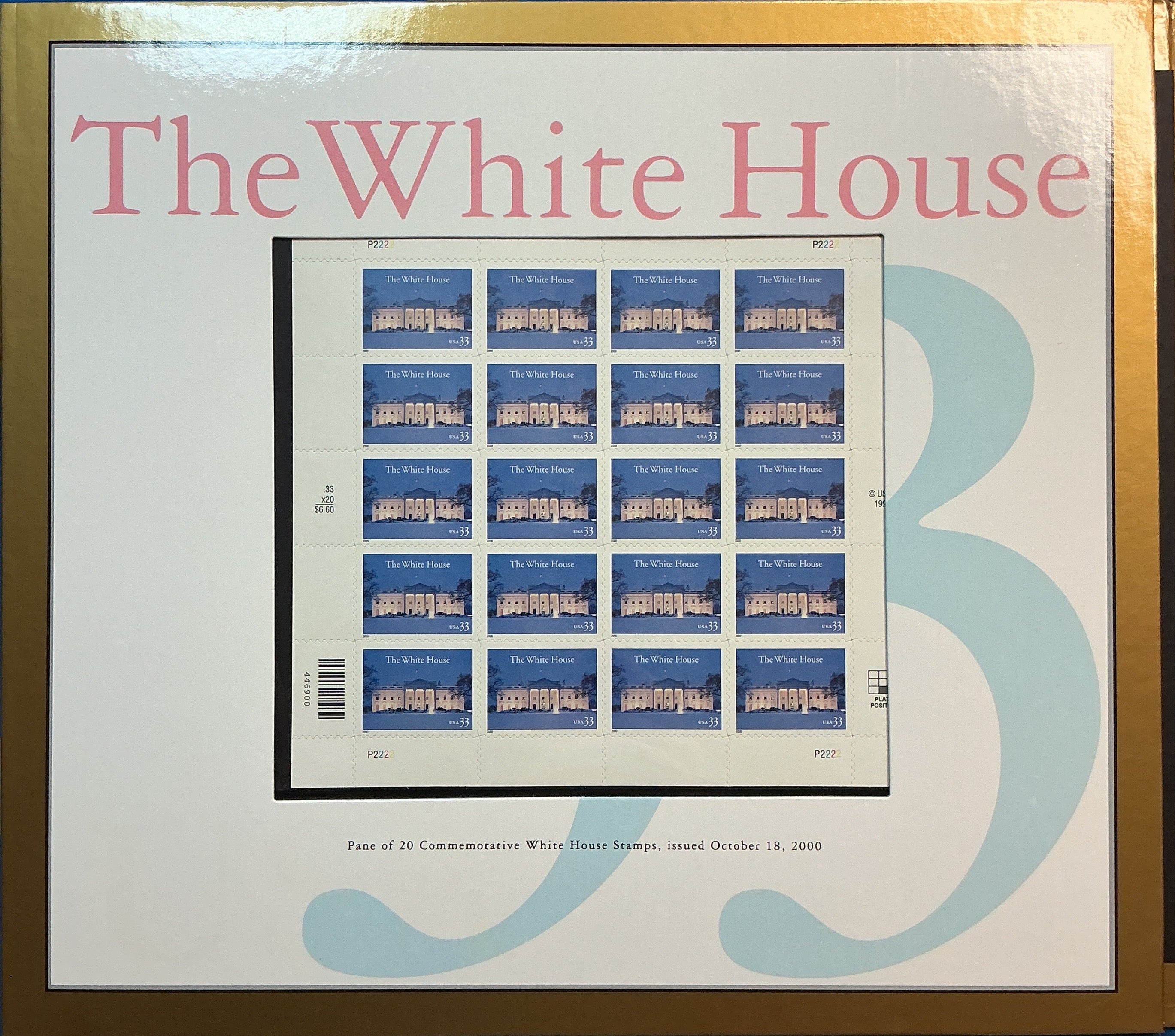 2000, 200th Anniversary White House, $20 Federal Reserve Note, Store #FRN004