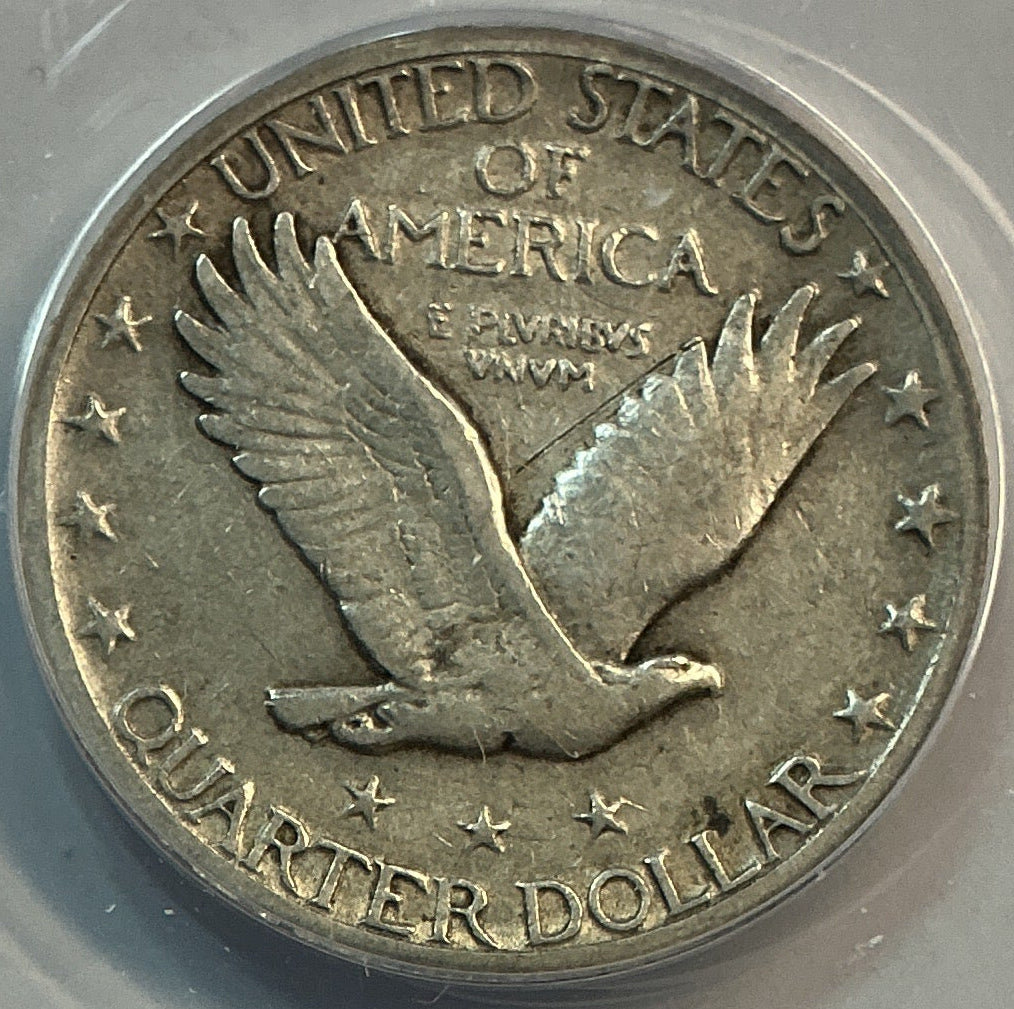 1923-S Standing Liberty Silver Quarter, Key Date, ANACS VF-25, Store #QR1617