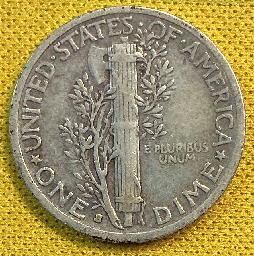 1939-S Mercury Dime, About Uncirculated Coin, Store #DE0670