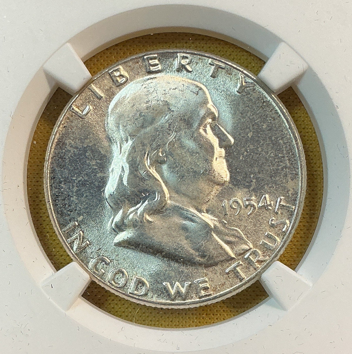 1954 Franklin Half Dollar, NGC MS 64 FBL, Store #HR2111