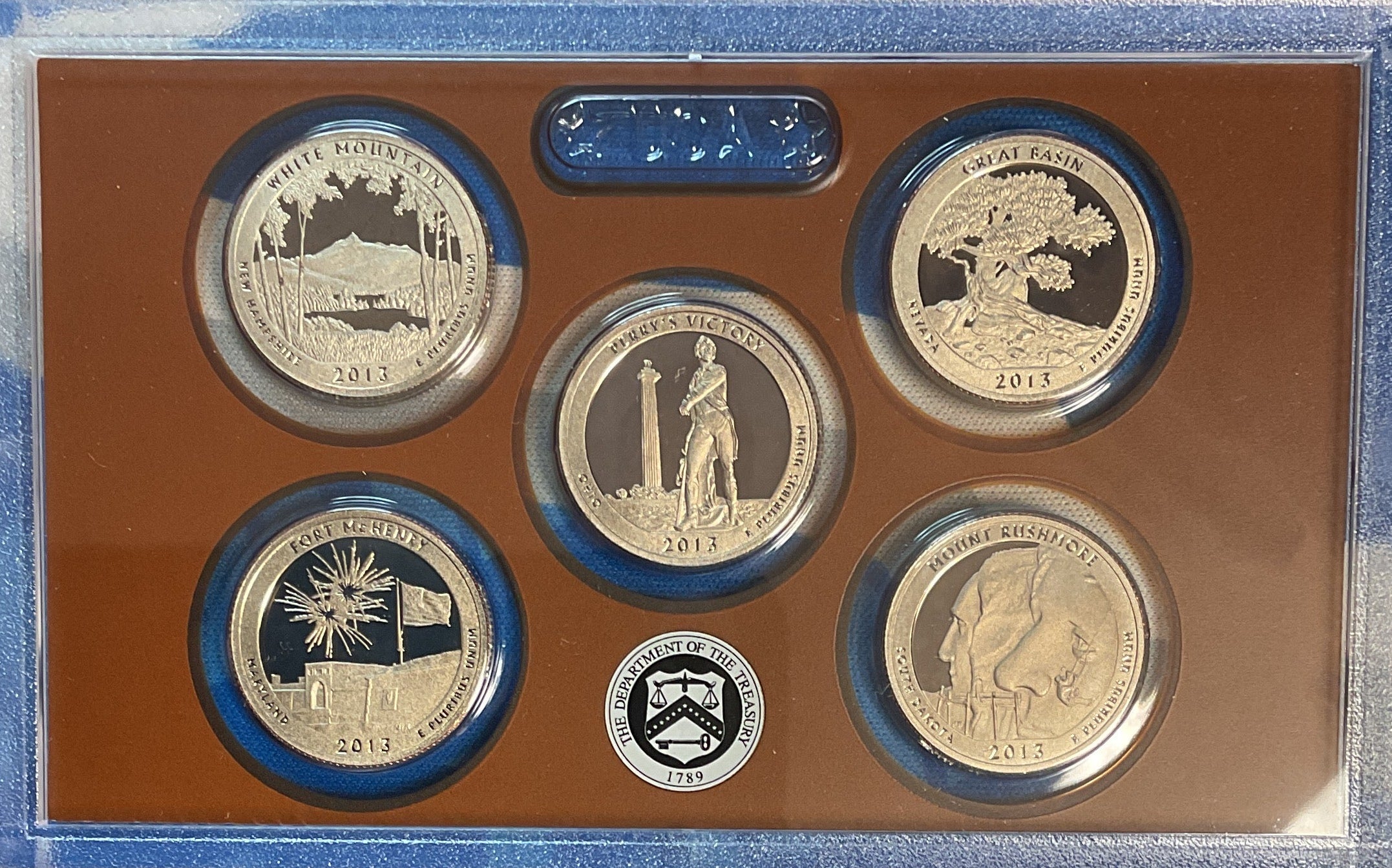 2013 U.S. Mint America the Beautiful Quarters Proof Set, in Original Government Packaging