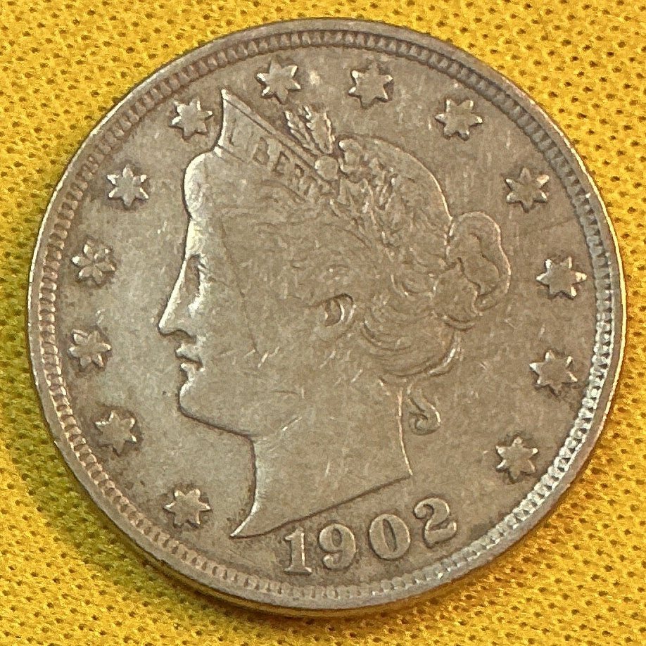 1902 Liberty Nickel, Fine Circulated Coin, Store #NL886