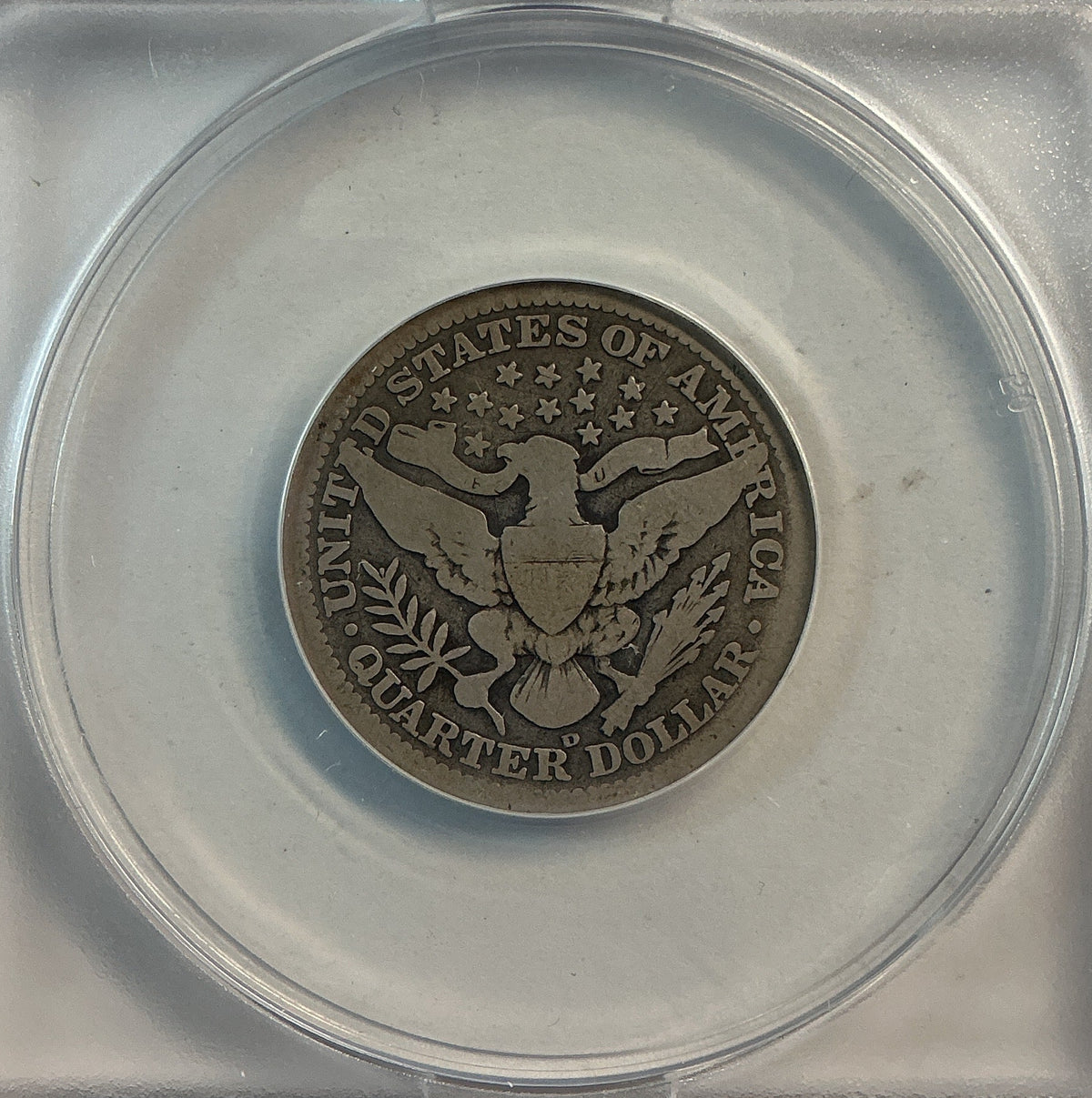 1910-D Barber Quarter, ANACS Good 6. Store #QR1483