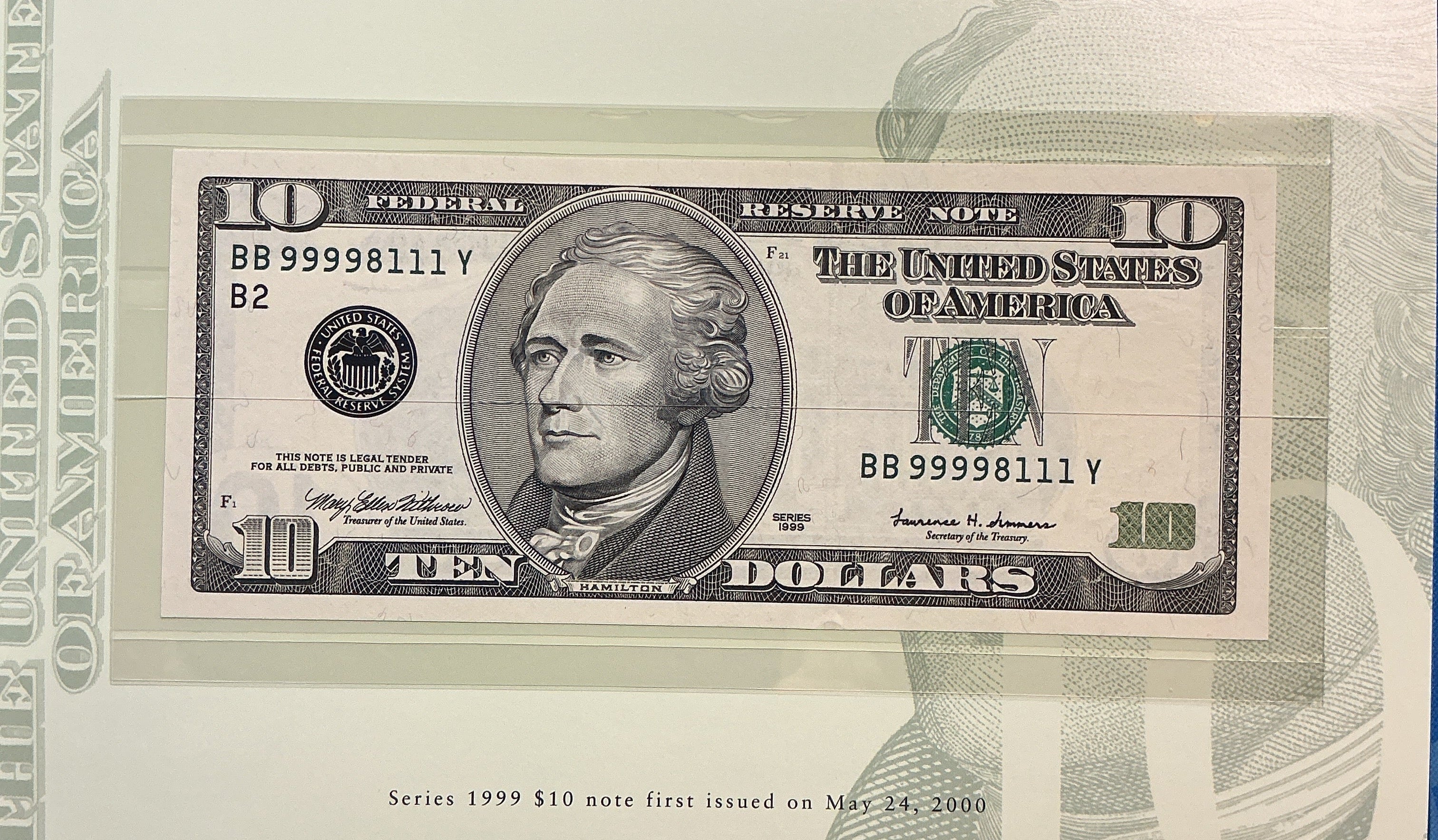 1995, 1999 Premium Federal Reserve Set Series 1995 & 1999, BEP, #FRN011