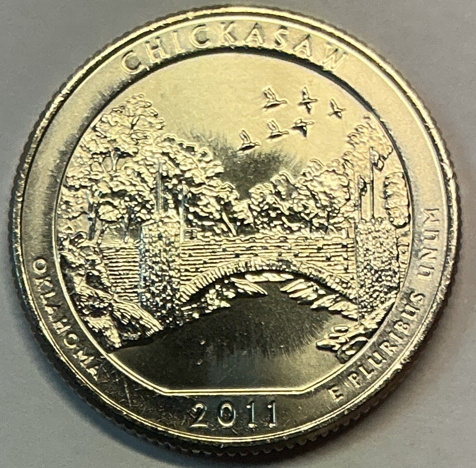 2011-D Brillant Uncirculated, Chickasaw National Park, Oklahoma, Washington Quarter