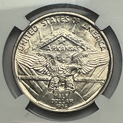 1936 Robinson Silver Commemorative Half Dollar, NGC MS 64, #GEC0071