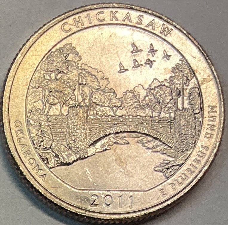 2011-P Brillant Uncirculated, Chickasaw National Park, Oklahoma, Washington Quarter