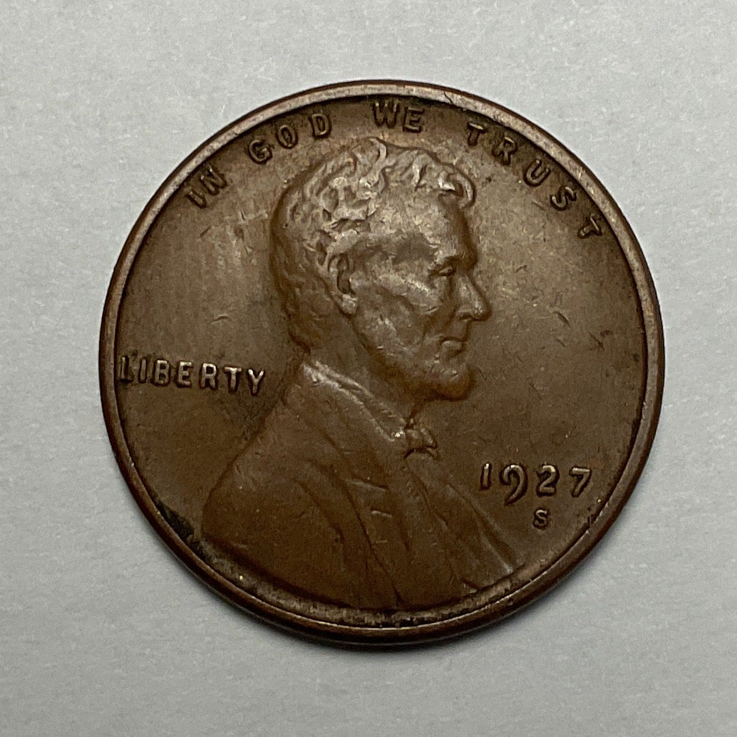 1927-S Wheat Cent, Very Fine+ Circulated Coin, Store #CT1133