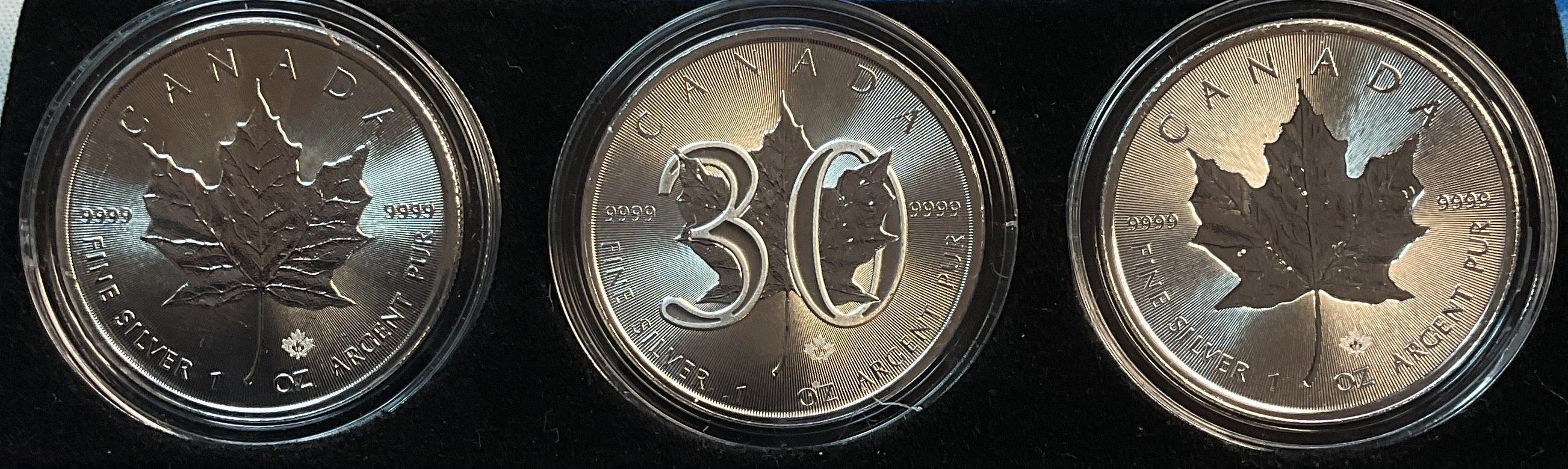 2018 Elizabeth II Canada Maple Leaf 3-Coin Set, Store #SR003
