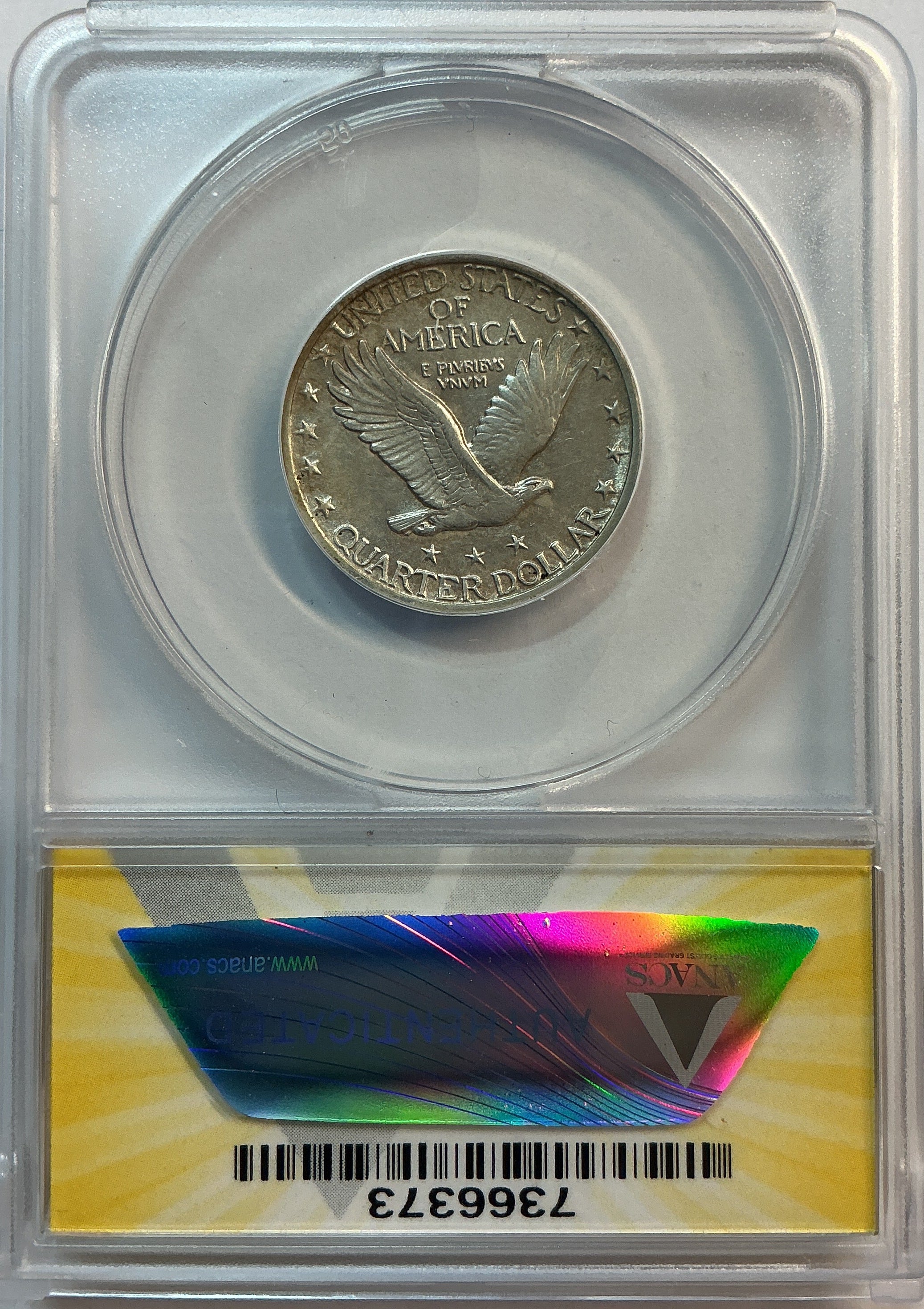 1917-D Standing Liberty Quarter., Type-2., *Cleaned* ANACS EF-45, Store #QR1605