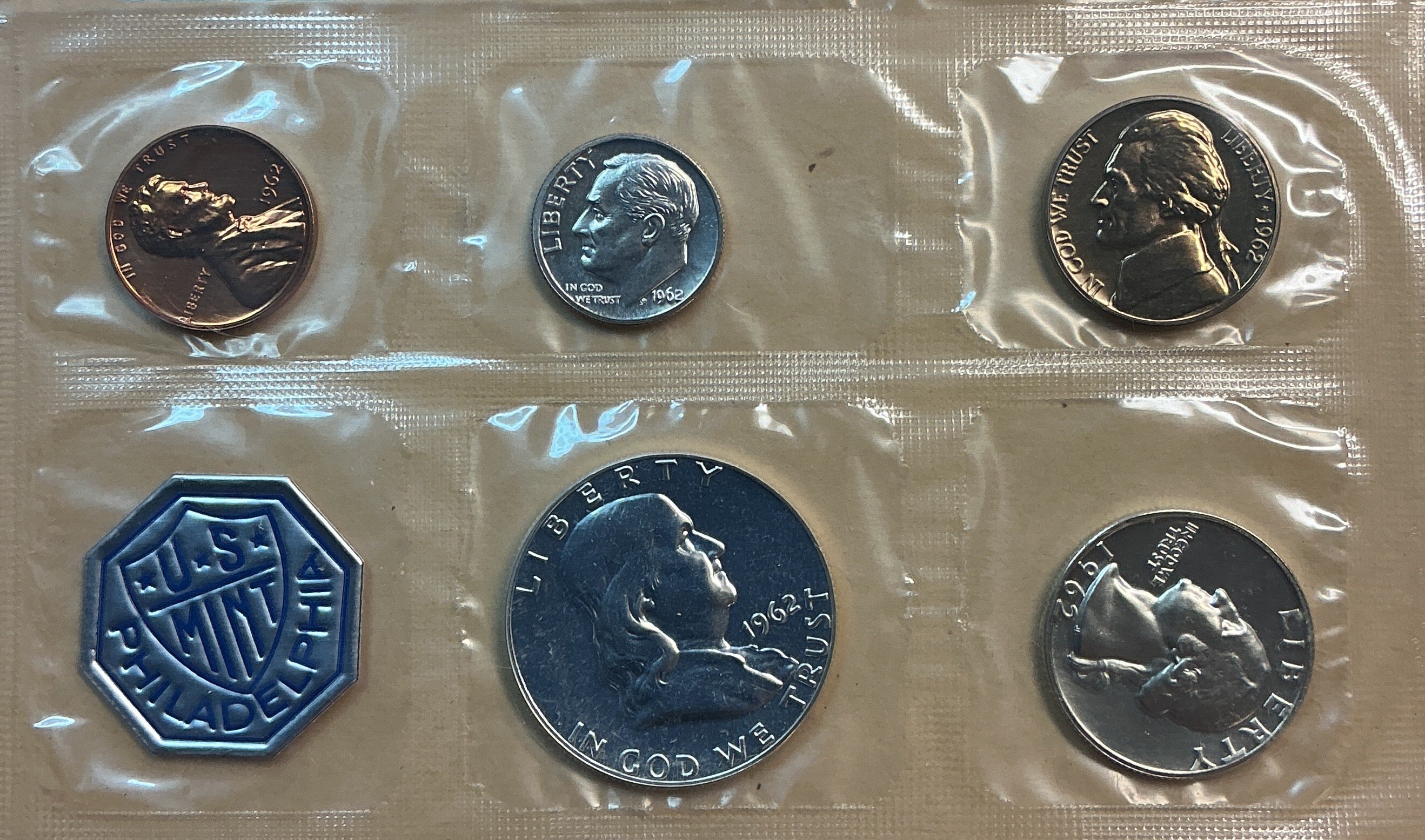 1962 United States Uncirculated 5-Coin Mint Set