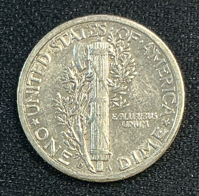 1940-D Mercury Dime, About Uncirculated Coin, Store #DE0673