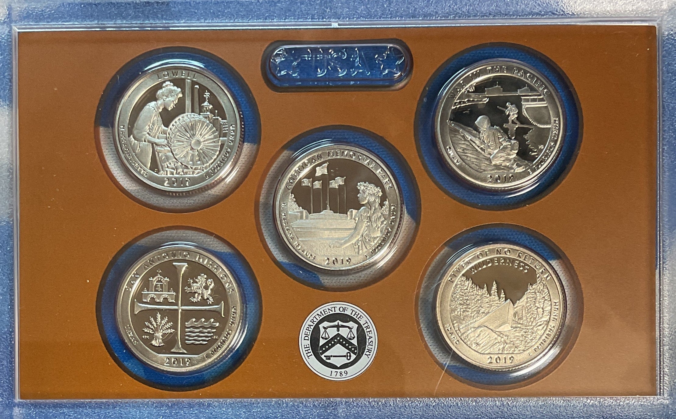 2019 U.S. Mint America the Beautiful Quarters Proof Set, in Original Government Packaging