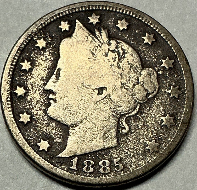 1885 Liberty Nickel, Good+ Circulated Coin, Store #NL1383