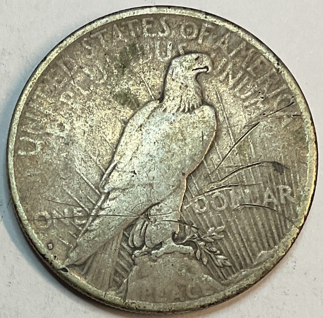 1924-S Peace Dollar, Very Good Circulated Coin, Store #DR0951