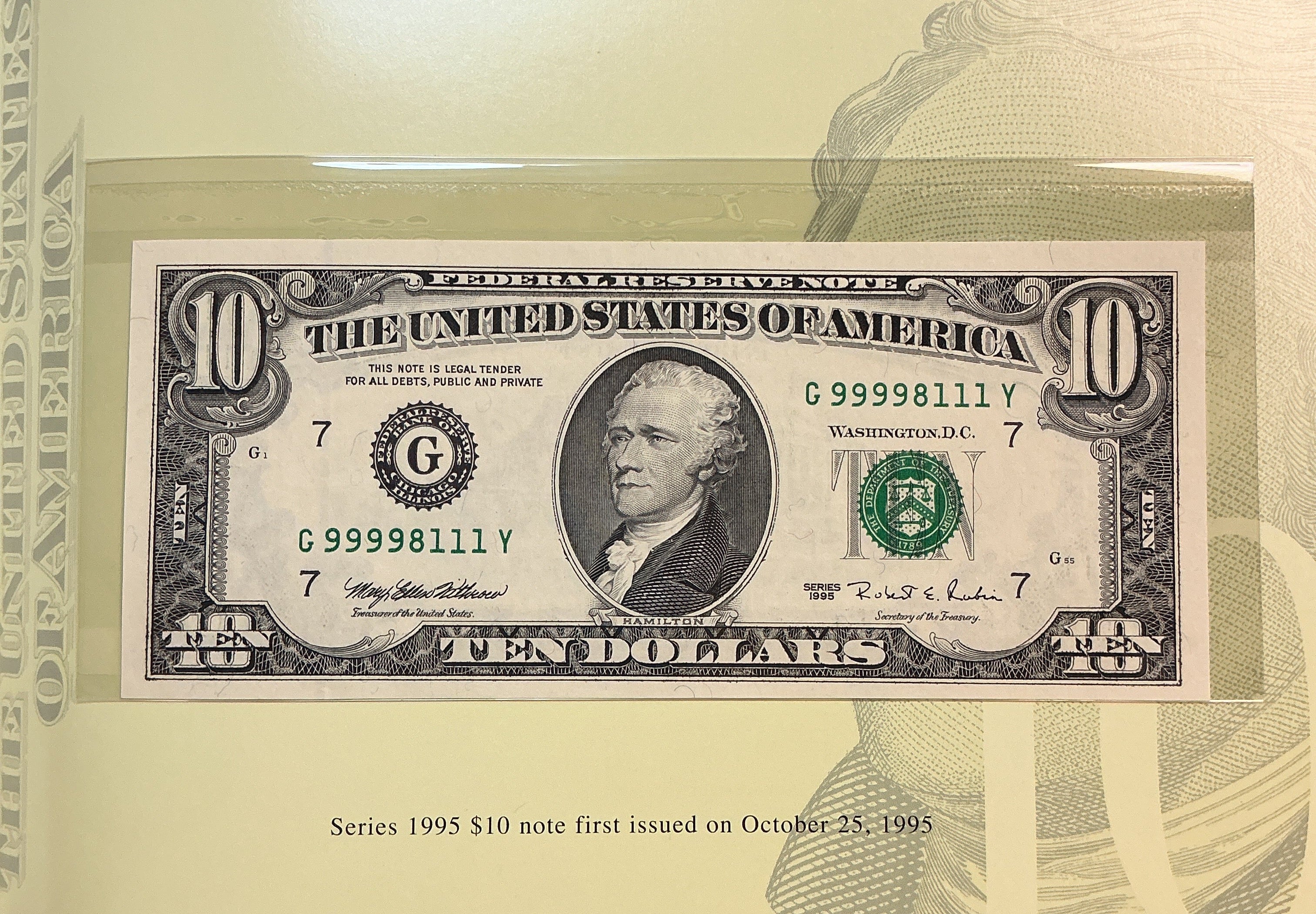 1995, 1999 Premium Federal Reserve Set Series 1995 & 1999, BEP, #FRN011