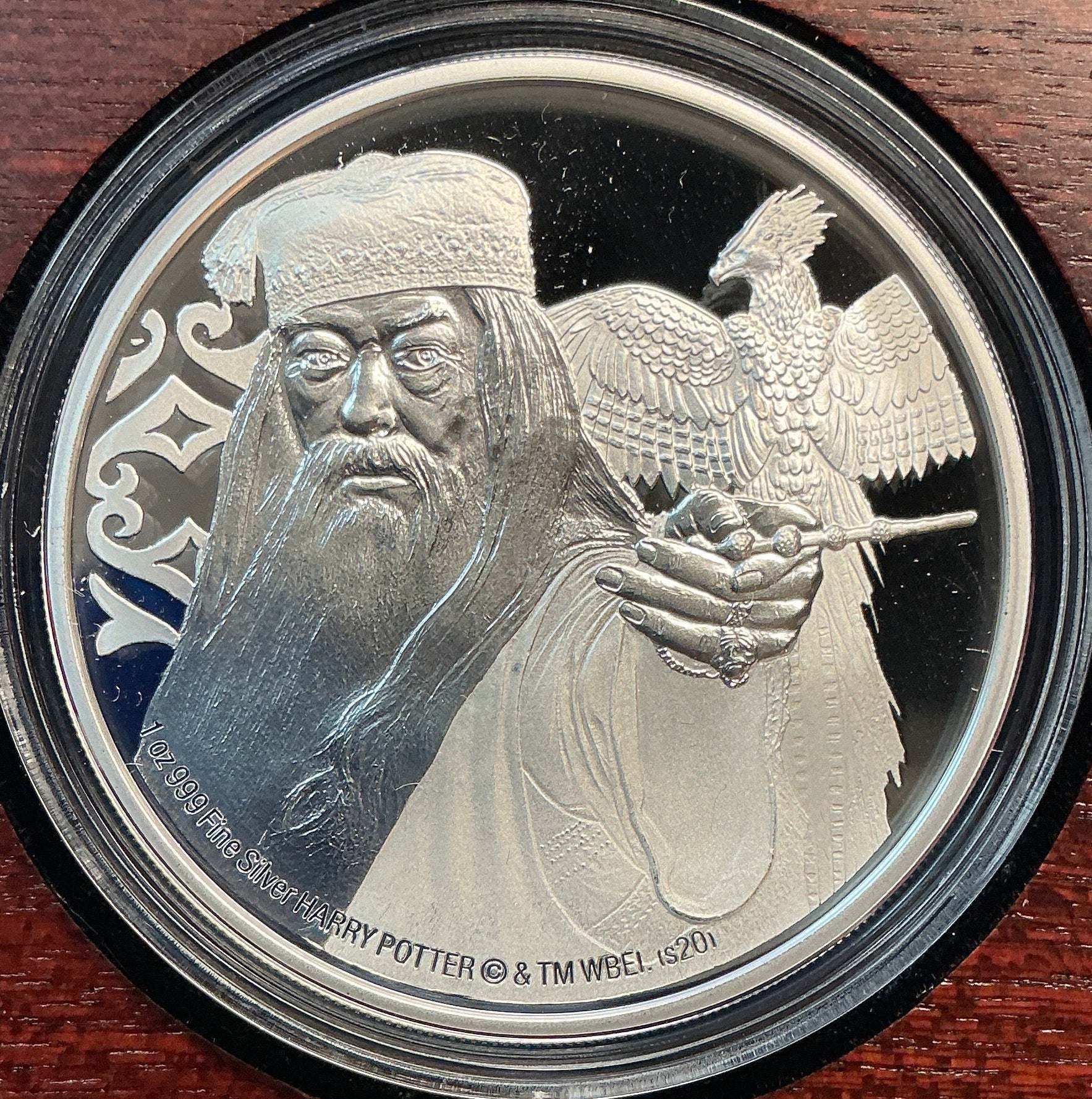 2020 Harry Potter Silver Coin, ALBUS DUMBLEDORE I, .999 Silver Coin, 1 Troy Ounce, Store #SR176