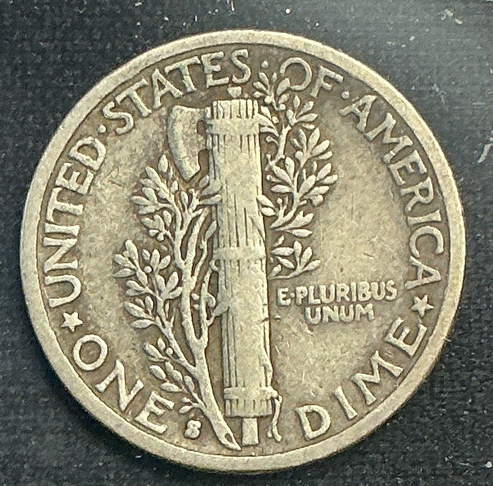 1935-S Mercury Dime, Very Good Circulated Coin, Store #DE0634