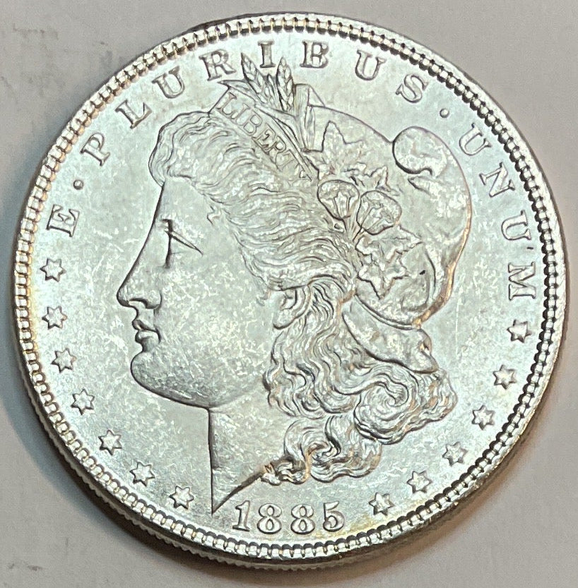 1885 Morgan Dollar, Mint State Uncirculated Coin, Store #DR0934