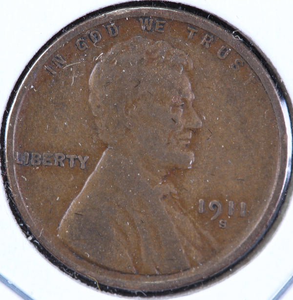 1911-S Lincoln Cent, Circulated Affordable Coin, Store #90190