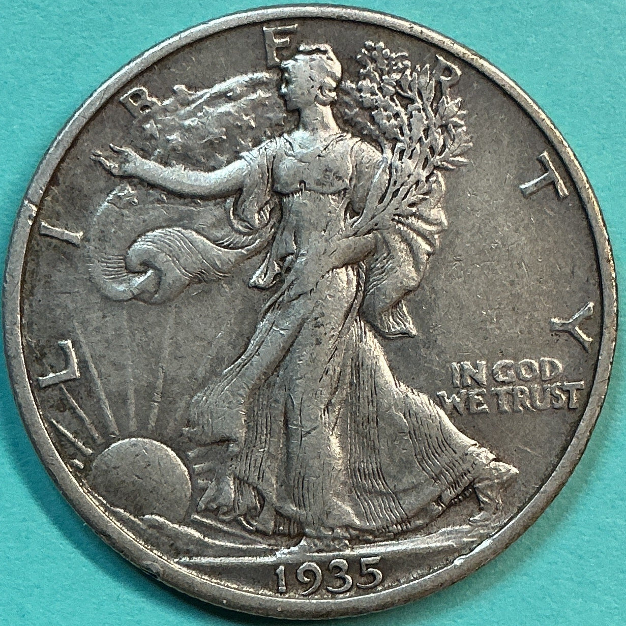 1935-S Walking Liberty Half Dollar, Extra Fine Circulated Coin, Store #HR1426