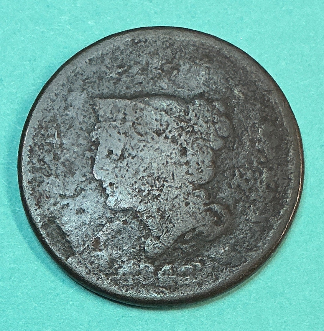 1842 Braided Hair Large Cent, Poor Circulated Coin, Store #CT1520