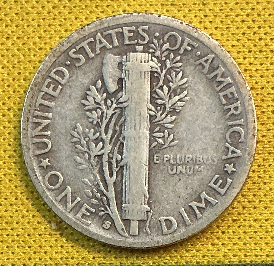 1940-S Mercury Dime, Very Good Circulated Coin, Store #DE0682