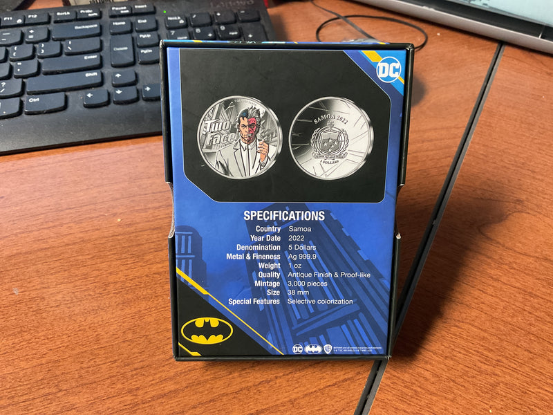 .999 Fine Silver, Two-Face Coin, 1 oz Silver, Great Christmas Present, Store