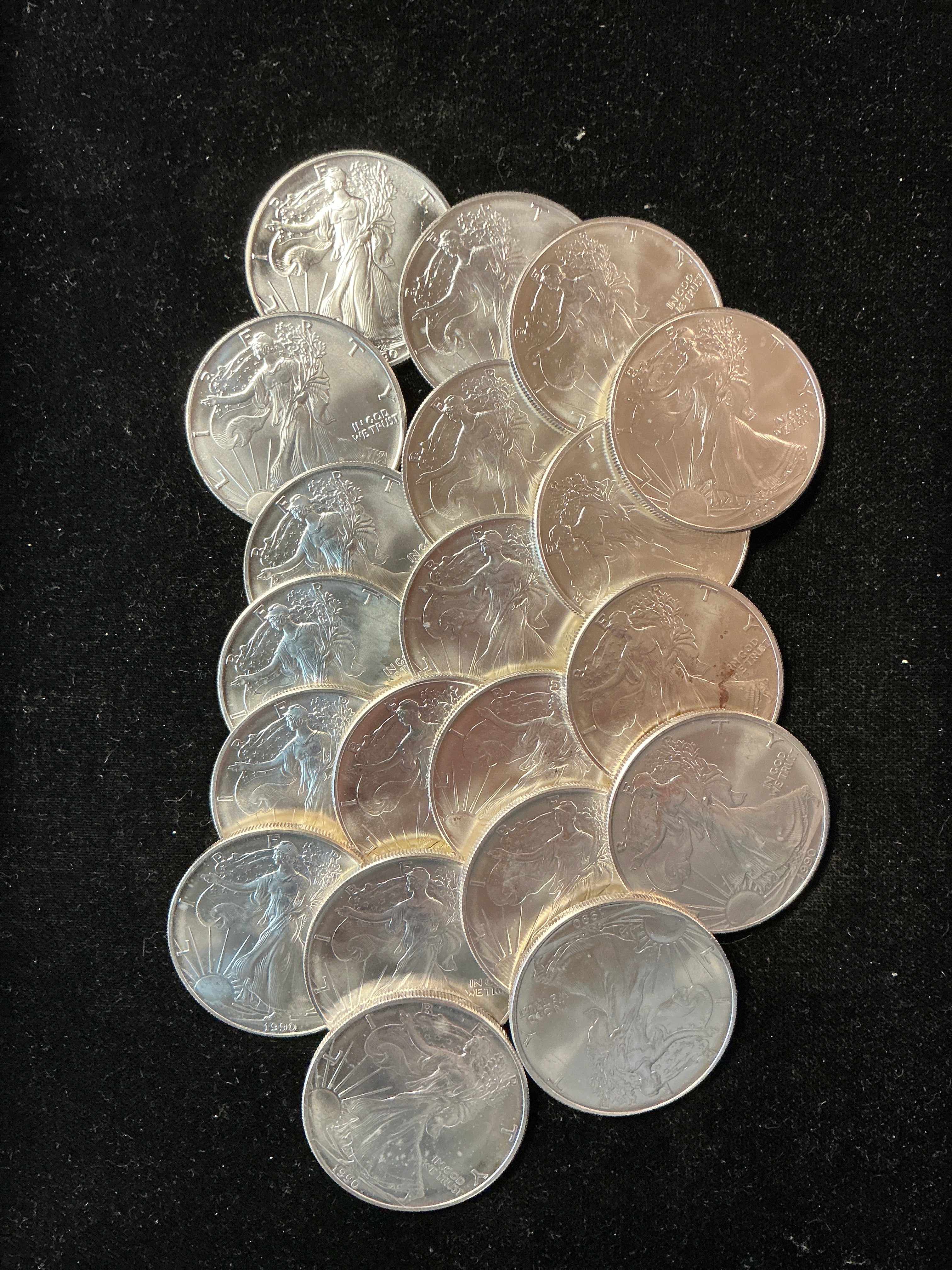 1990 American Silver Eagle Rolls. Store #SR007