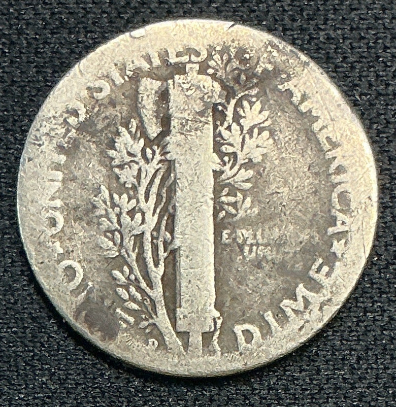 1926-D Mercury Dime, Good Circulated Coin, Store #DE0587