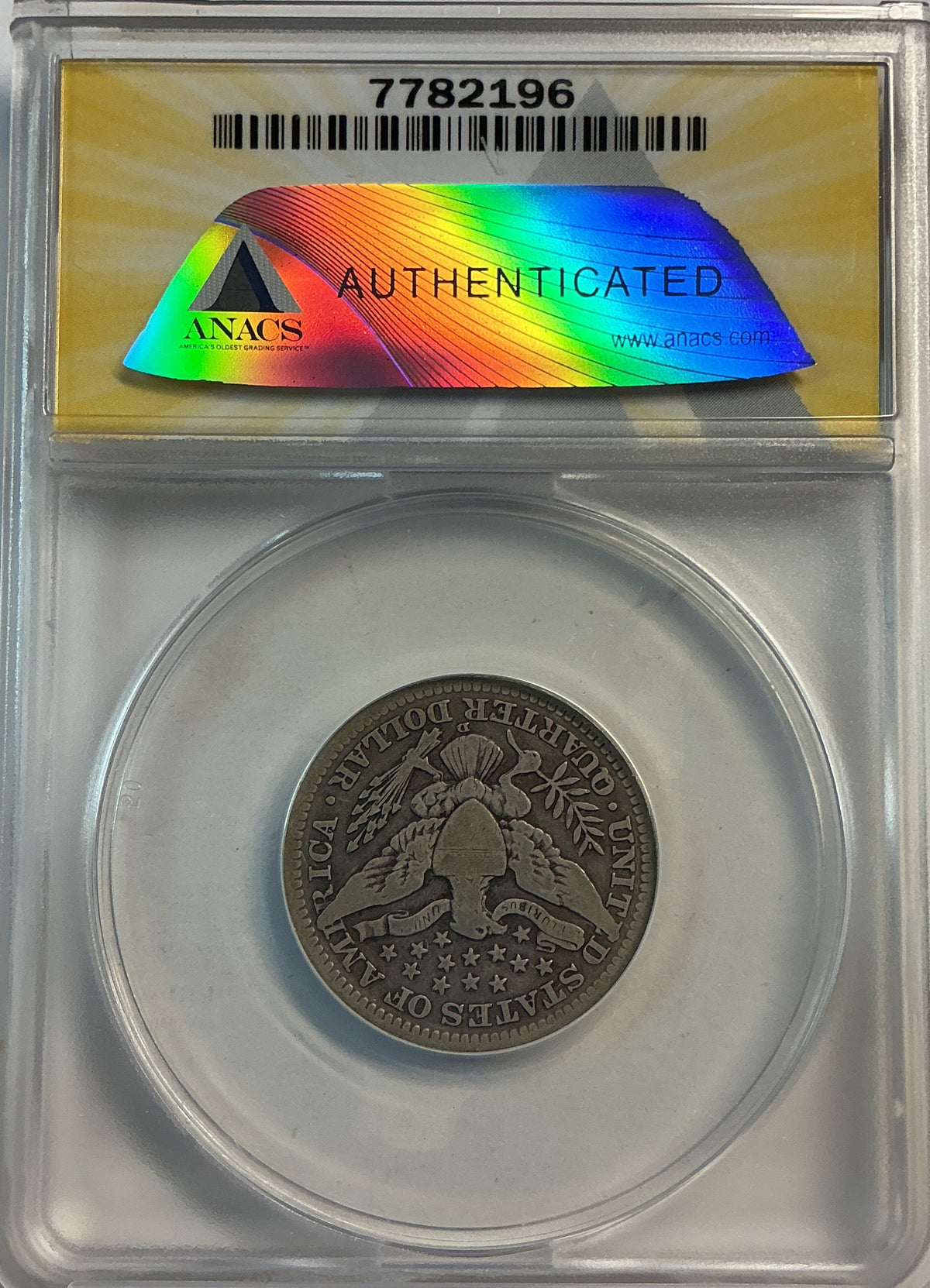 1913-D Barber Quarter, ANACS Very Good 8. Store #QR1531