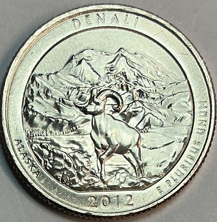 2012-P Brillant Uncirculated, Denali National Park & Preserve, Alaska, Washington Quarter