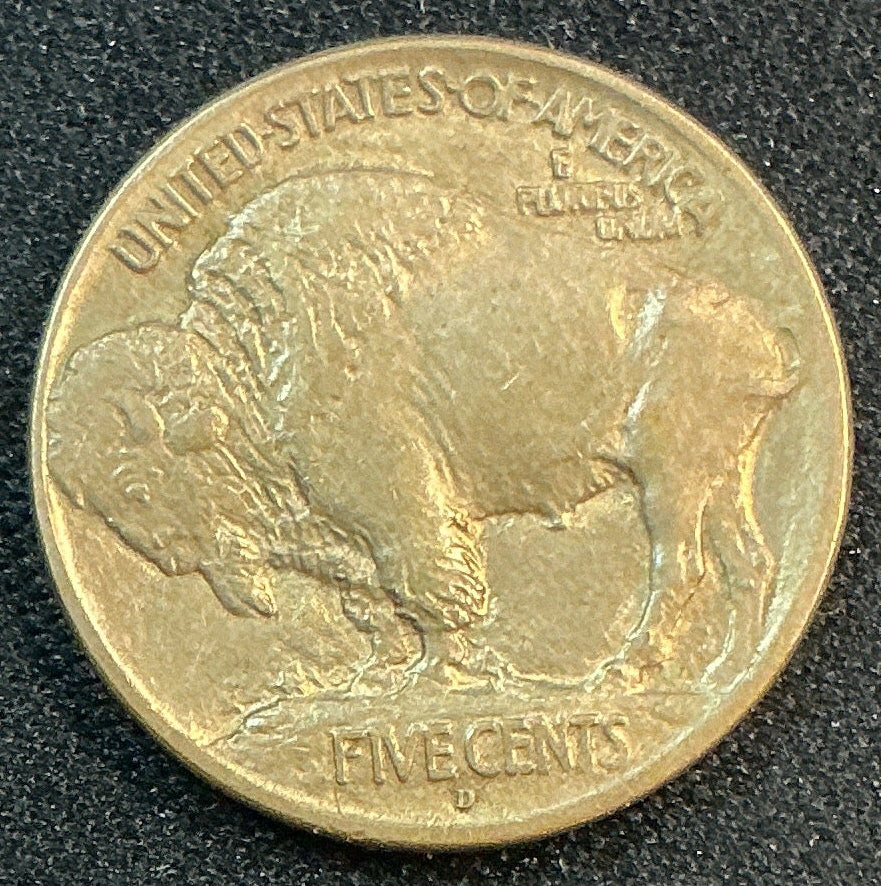 1913-D Buffalo Nickel, Type 1, Extra Fine+ Circulated Coin, Store #NL934