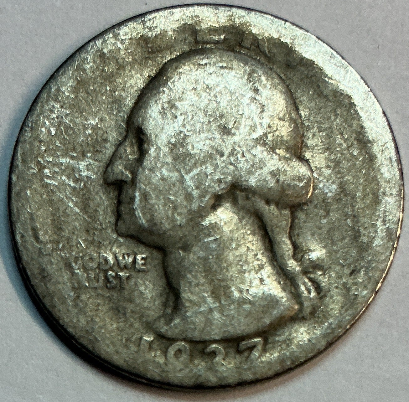 1937-D Washington Silver Quarter, Good Circulated Coin, Store Sale #QR1683