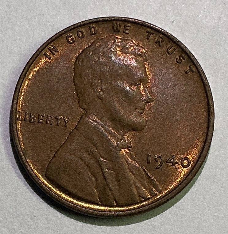 1940 Lincoln Cent, Mint State Uncirculated Coin, Store #CT1274