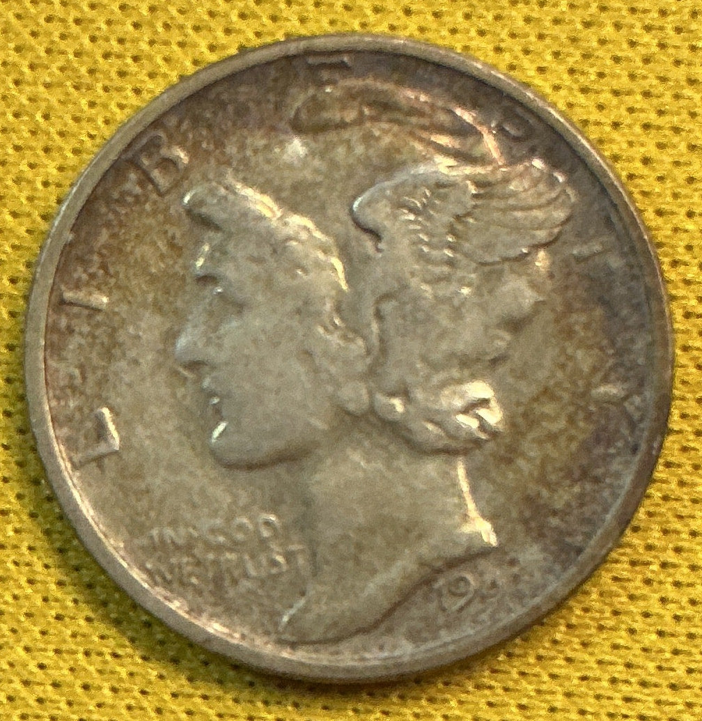 1945-S Mercury Dime, Fine Circulated Coin, Store #DE0704