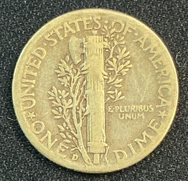 1942-D Mercury Dime, Good Circulated Coin, Store #DE0690