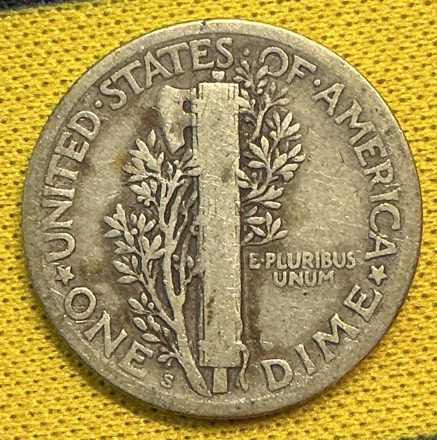 1917-S Mercury Dime, Good Circulated Coin, Store #DE0507