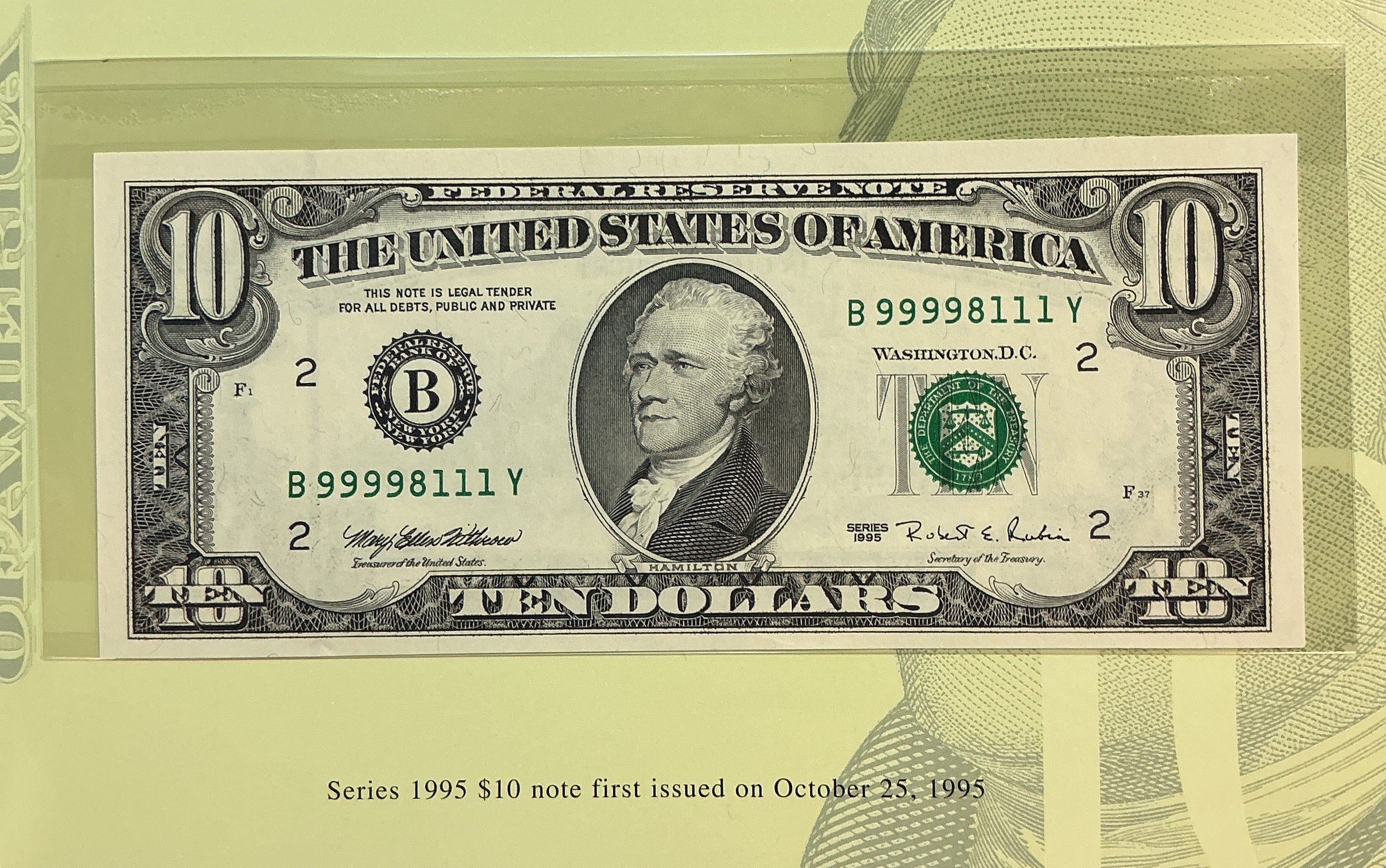 1995, 1999 Premium Federal Reserve Set Series 1995 & 1999, BEP, #FRN011