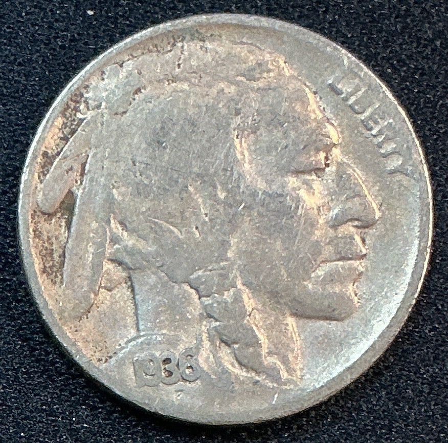 1936-D Buffalo Nickel, Very Good Circulated Coin, Store #NL1100