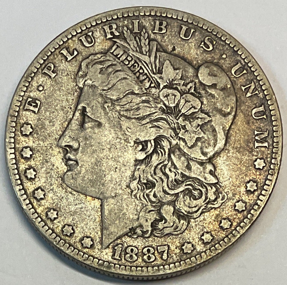 1887-O Morgan Silver Dollar, Fine Circulated Coin, Store #DR0895
